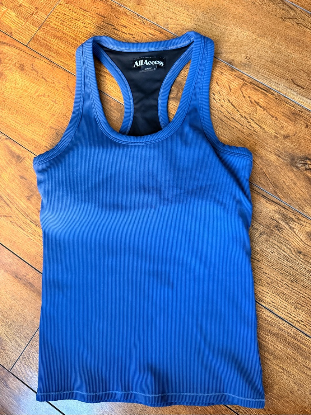 ALL ACCESS Royal Blue Ribbed Racerback Tank - Picture 3 of 3